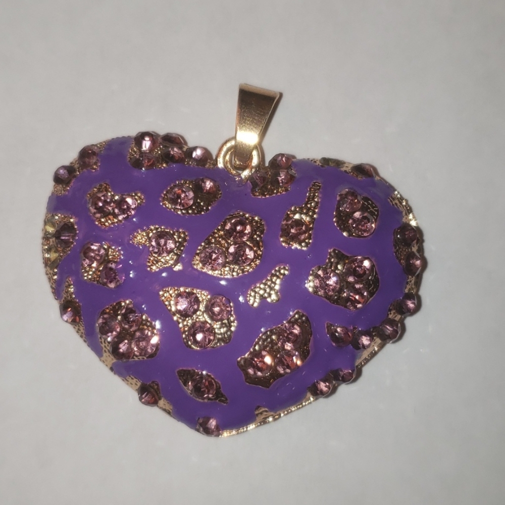 Purple Cheetah Betsey Johnson Necklace